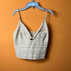 Zara  Striped Cream Women's Top